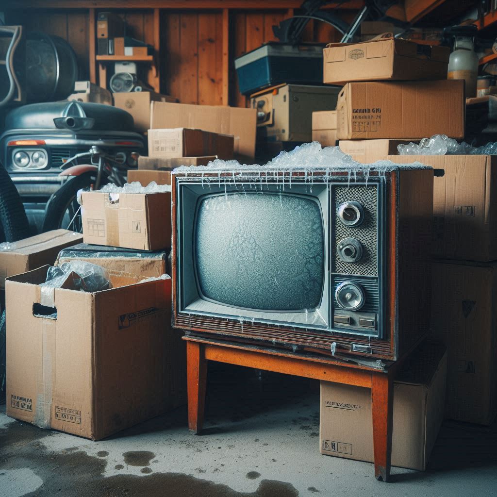 Can a TV freeze in cold weather in garage